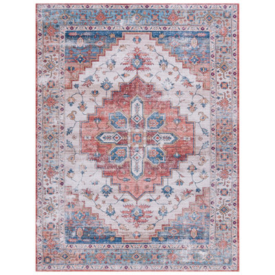 Allana Oriental Beige/Blue Area Rug