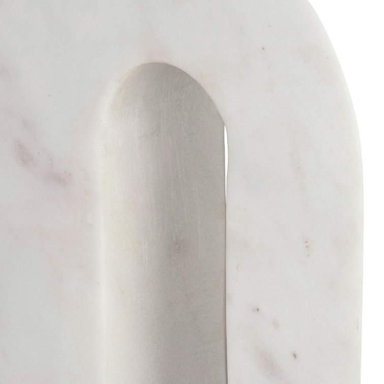 Ziva Marble Horseshoe Decor AllModern Size: 6 H x 5 W x 2 D