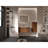 Striped Walnut Bathroom Floating Side Cabinet
