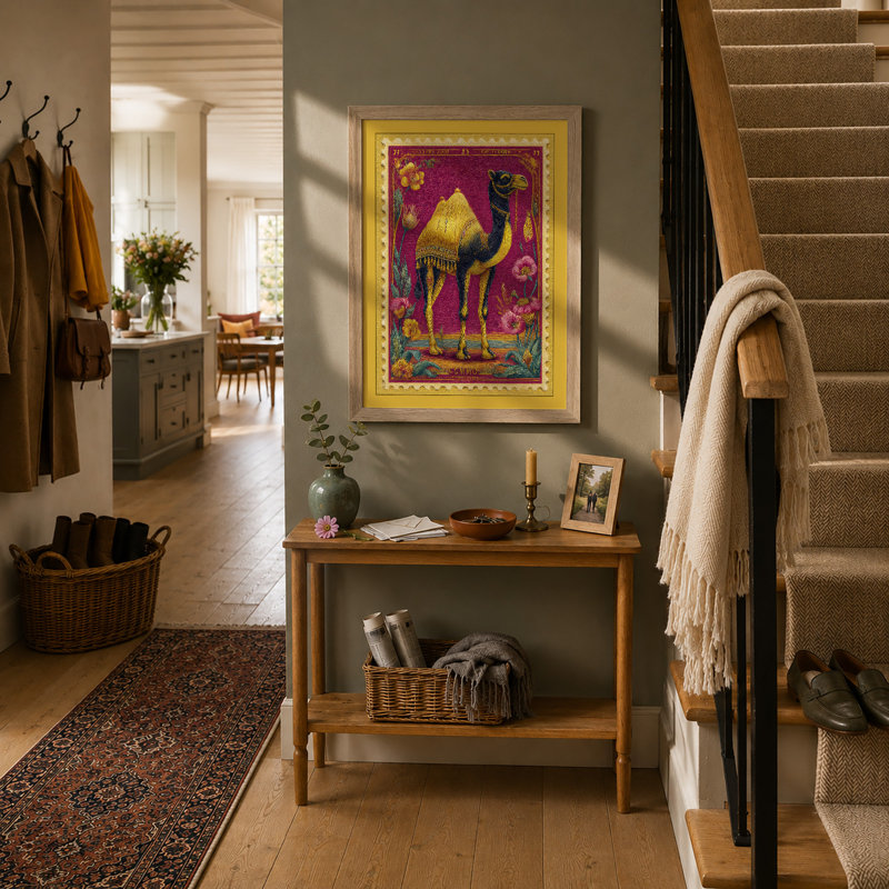 Ornamental Camel Eclectic - Print, A3 - 42.0 x 29.7 cm, Oak