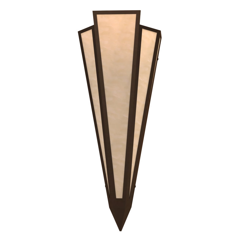 Applique murale encastrée Brum Steel, Bronze éternel, Quartz ambré