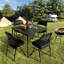 Table pliante Brunhilde 33,5 pouces à économie de place pour le bureau à domicile, petits espaces intérieurs, table pliable portable pour la salle à manger extérieure, patio, terrasse, balcon, piscine, aucun assemblage requis-400948985