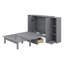Grand lit escamotable avec tablettes, tiroirs et ports USB-452278476