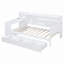 Lit de jour en bois avec 3 tiroirs, ports USB et bureau-206478683-206478684