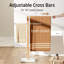 7 " Stainless Steel and Solid Wood Freestanding Towel Rack