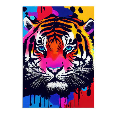 Painted Tiger No.4 Abstract - Wall Art