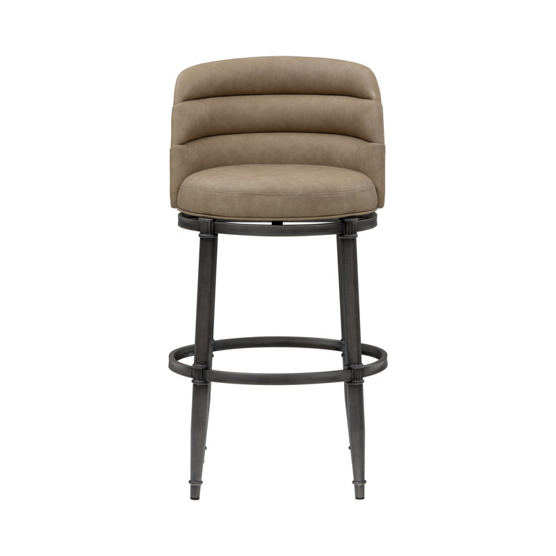 Tabouret de bar pivotant Eunice, Brun, Tabouret de bar (siège d'une hauteur de 30 po)