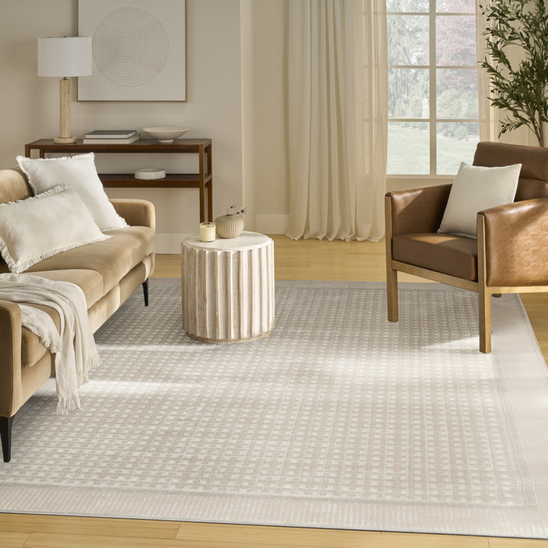  Tapis moderne beige Nordic 10 pi x 14 pi, Beige, Rectangle 10 pi x 14 pi