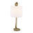 23" Gold Resin Cobra Table Lamp With Linen Shade-1652235215-1652235212