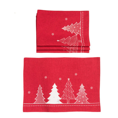 Polyester Embroidered Square Placemat