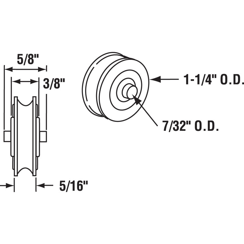 Roulements à billes en acier 1-1 / 4 po, précision (paquet de 2), 1-1/4"