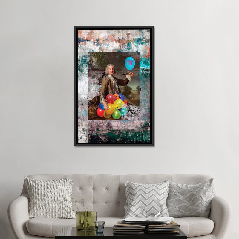 « yay », reproduction sur toile, H 48 po x l 32 po x P 1,5 po, Toile avec cadre noir, Pas de tapis