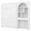 Lit escamotable avec armoire arquée, DEL intégrée, tiroir, cadre de lit mural pliable, plusieurs compartiments de présentation ouverts-133408617