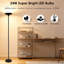Lampe torchère moderne avec gradation continue, lumière DEL super brillante de 30 W, sortie de lumière du jour de 3600 lm, interrupteur rotatif et conception en métal robuste pour le salon ou la chambre à coucher