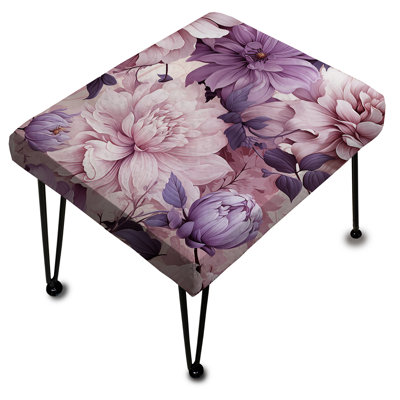 Motif victorien éthéré à motif floral - repose-pieds rectangulaire floral