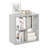 Furinno Cubicle Open Back Decorative Cube Storage Organizer, 4-Cube, Light Grey-1242548528-1236626856
