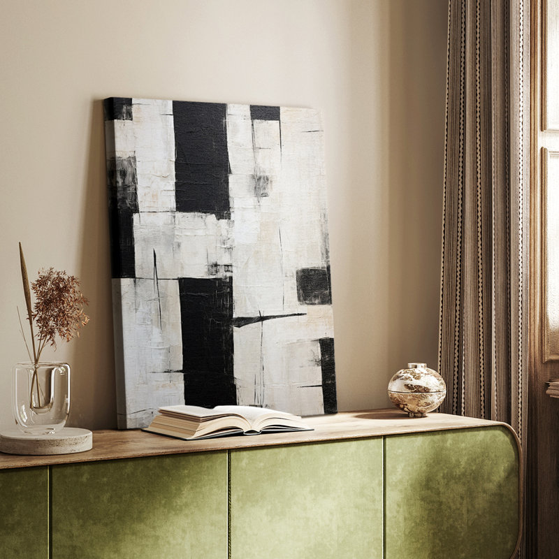 ABSTRACT Series CCCCXXVII - Toile tendue avec châssis de qualité supérieure - Prêt à être accroché, H 12 po x l 8 po