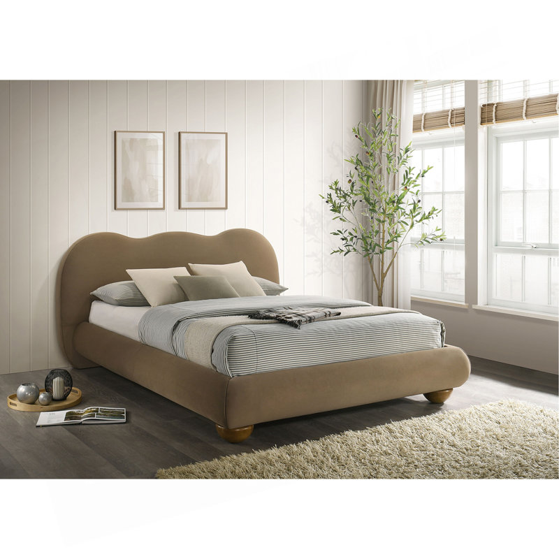 Mobilier de chambre à coucher 1pc, Grand lit, Brun