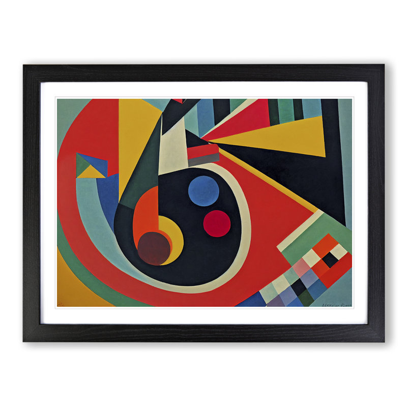 Awesome Modern Abstract - Framed Print, Black, 46cm H x 64cm W x 2cm D