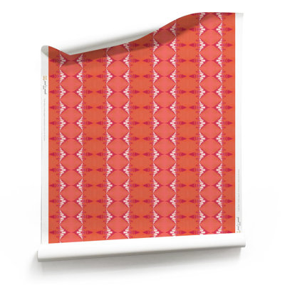 Evelyn | Abstract Ikat Stripe Wallpaper Double Roll