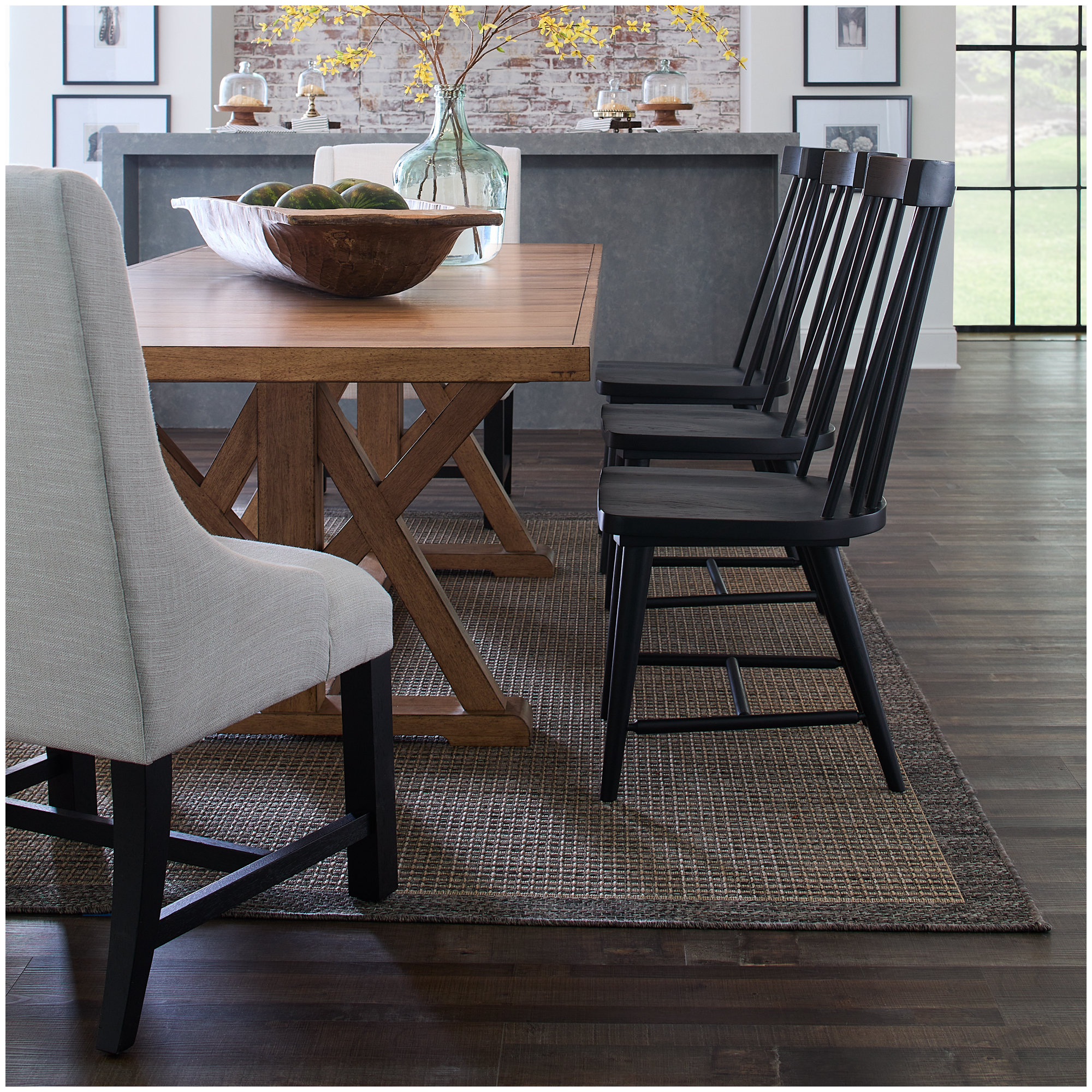 Mya Windsor Dining Chair, Gray