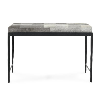 Achen Leather Hide Ottoman Bench