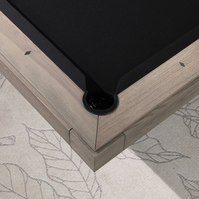 Table de billard en ardoise 8 pieds avec structure en acier Unity, Vert anglais, Non, Gris brossé brossé