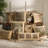 Mina Victory Vintage Pillow Monkey On Branch Taupe Indoor Throw Pillow-112748690-112748692