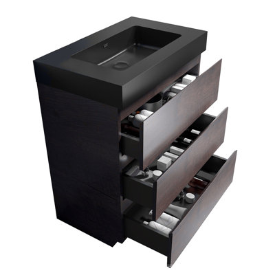 Bathroom Vanity with Sink, Large Storage Freestanding Bathroom Vanity
