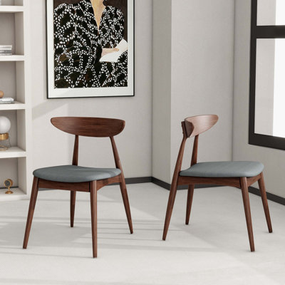 Chaise de salle à manger moderne en bois simple, ensemble de 2