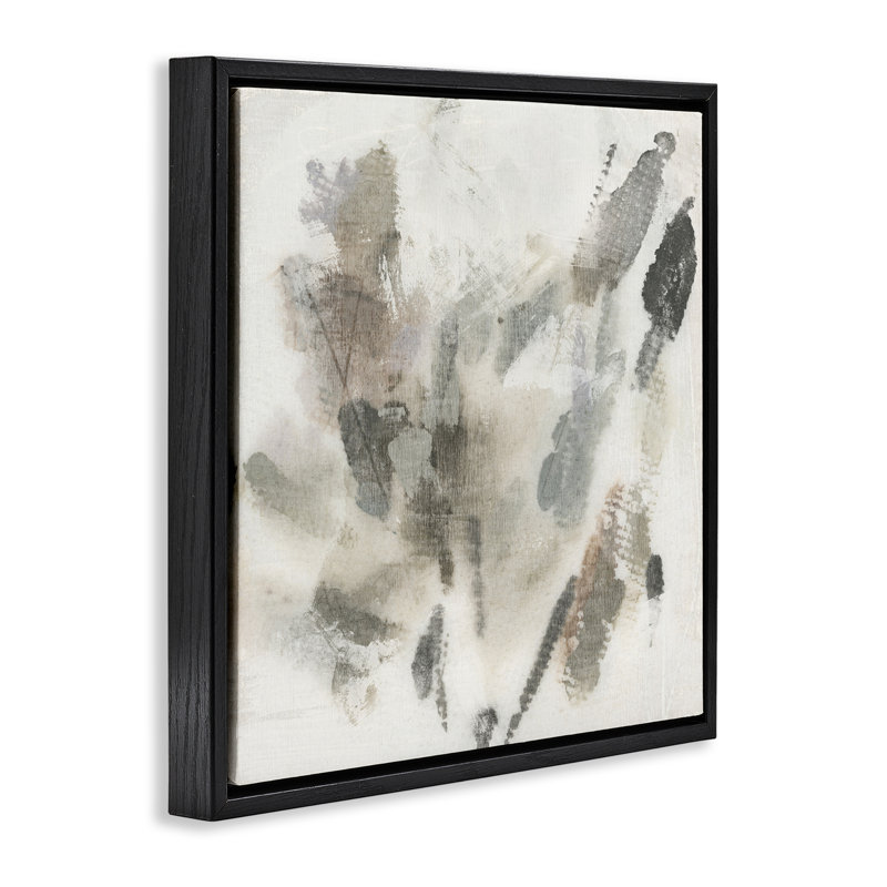 Cadre flottant Soft Braise, design par June Erica Vess, Cadre flottant noir de jais, H 18 po x l 18 po