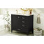 Meuble-lavabo moderne 36 po avec cadre en pin massif, 1 porte à fermeture douce et 3 tiroirs, armoire de rangement moderne-1149295452