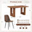 Ensemble de table de salle à manger 64,5 "pour 6 personnes, ensemble de salle à manger de style campagnard moderne avec pieds décoratifs-907600280