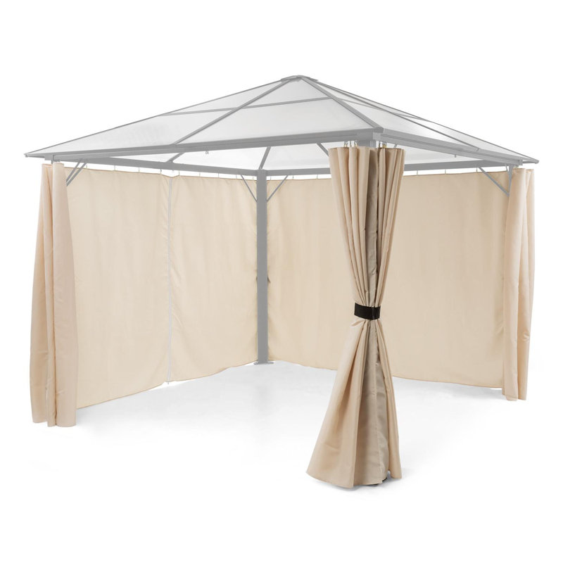 Pantheon Solid Sky Blumfeldt Fabric Side Wall for Gazebo, Beige