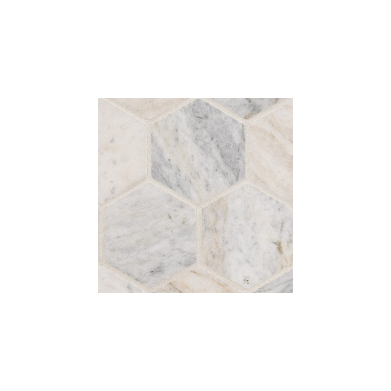 Terra Bella Hexagon 12 in. x 12 in. Honed Marble Mosaic Floor and Wall Tile