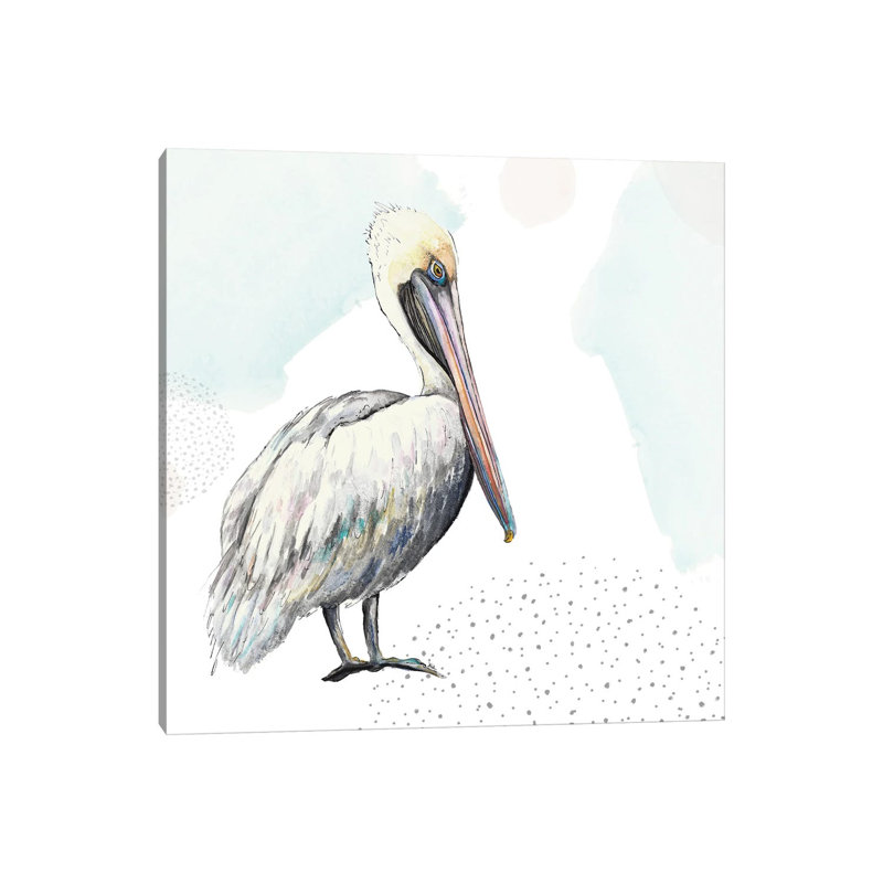 Pelican by Patricia Pinto - Wrapped Canvas Painting, 45.72 cm H x 45.72 cm W x 3.175 cm D
