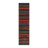 Vintage Persian Kilim In Burgundy With Polychromatic Stripes By Rug & Kilim