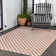 Aimee Traditional Cottage Checkerboard Salmon/Cream Indoor/Outdoor Rug