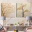 Minimalisme - Érable beige solitude - ensemble de 2 carrés érable carré-83253162-83253152