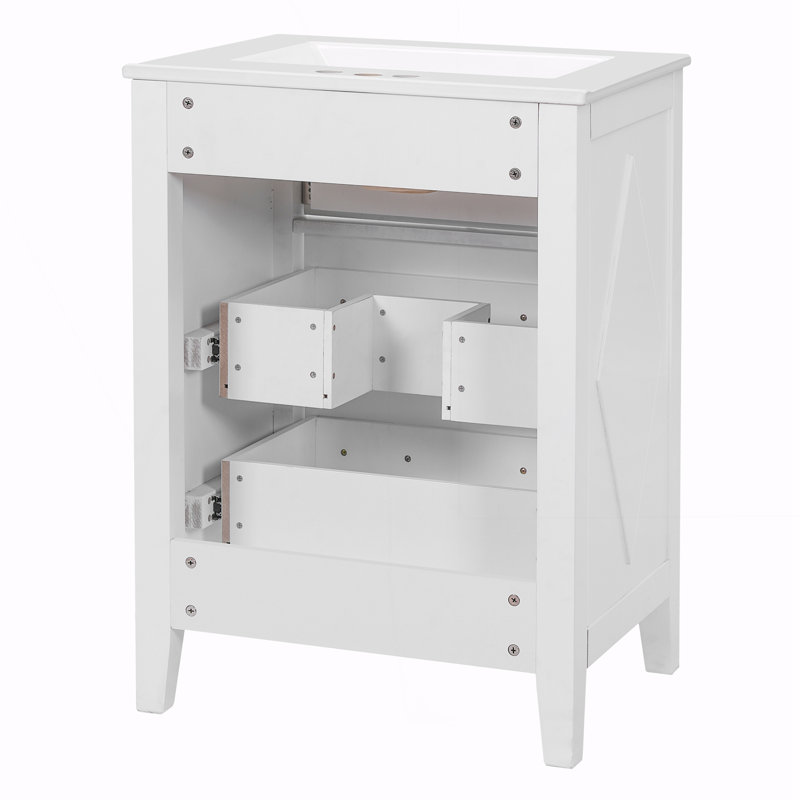 Armoire de rangement en bois, Blanc