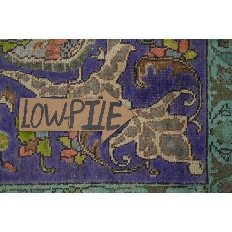 Tapis traditionnel mauve en laine mauve 10 x 13