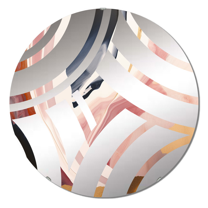 YUHA - Miroir décoratif à vague centrale, 23,6 po x 23,6 po