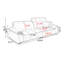 Causeuse-coussin modulaire en cuir véritable blanc-1065995229