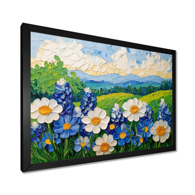 Texas Bluebonnet Field II - Texas Wall Art Living Room