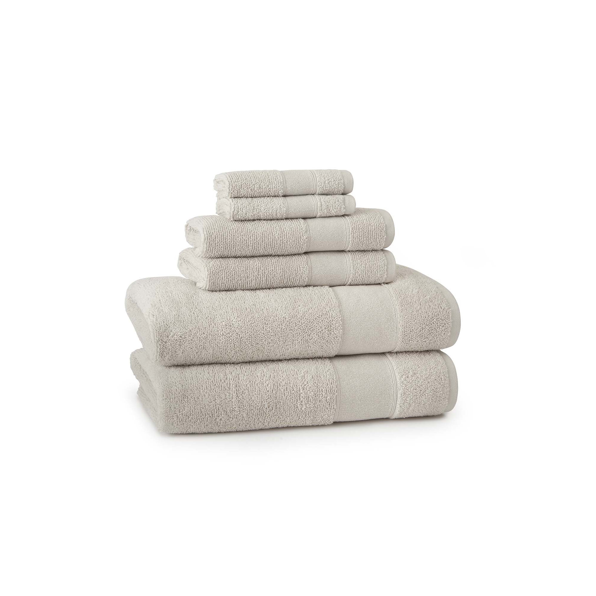 Bidle 6 Piece Turkish Cotton Towel Set, Latte