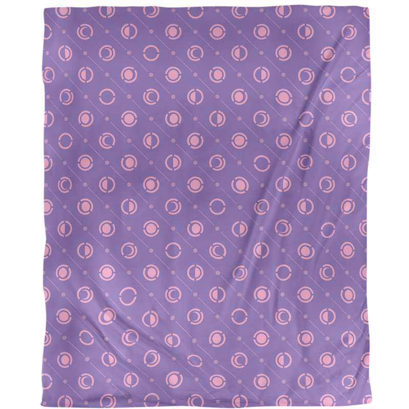 Housse de couette simple Moon phases, Housse de couette pour lit simple, Mauve/rose, Microfibre