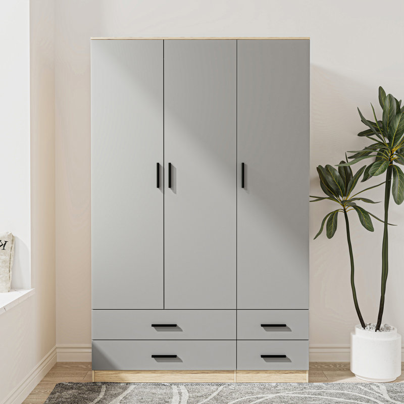 Retonia Manufactured Wood Wardrobe, Oak/Grey