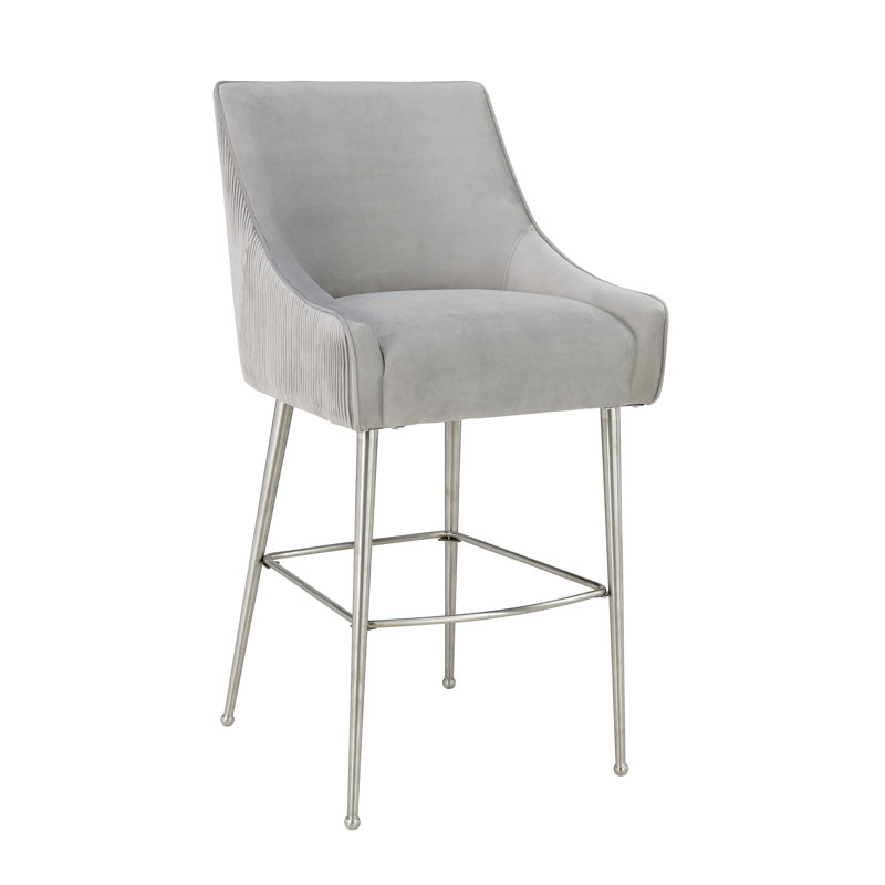 Tabouret de bar et de comptoir Simmon, Tabouret de bar (siège d'une hauteur de 30,7 po), Gris clair