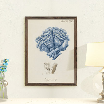 " Antique Coral In Navy II " by Paul Cezanne