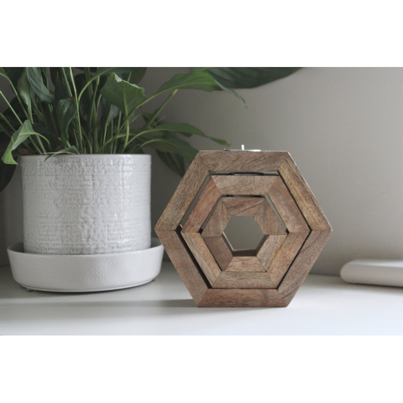 Wood Tabletop Tealight Holder